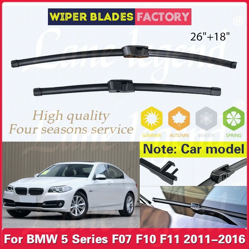 

For BMW 5 Series F07 F10 F11 2011 2012 2013 2014 2015 2016 Wiper Front Wiper Blades Windshield Windscreen Front Window 26"+18"