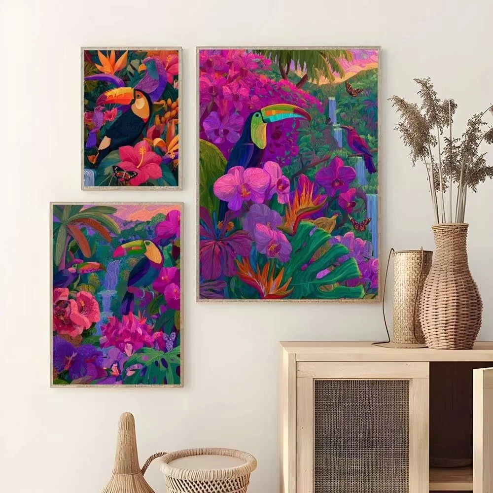 DIY بها بنفسك بدون إطار لوحة زيتية رقمية الغابات المطيرة الاستوائية الطوقان ديكور المنزل اللوحة جدار غرفة نوم ديكور هدية عيد ميلاد #1