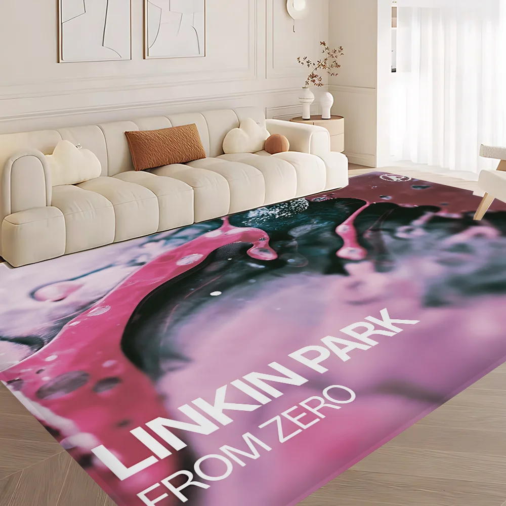 

L-Linkin P-Park Band Entrance Door Mat Washable Non-Slip Living Room Sofa Chairs Area Mat Kitchen Welcome Doormat