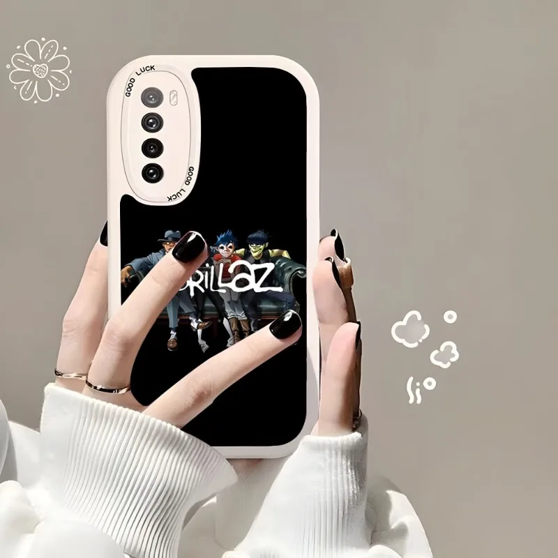 Casing ponsel Band Gorillaz, pelindung telepon genggam untuk OPPO Reno 6 Pro Find X3 Neo X5 A76 A93 A72 K9 K9S