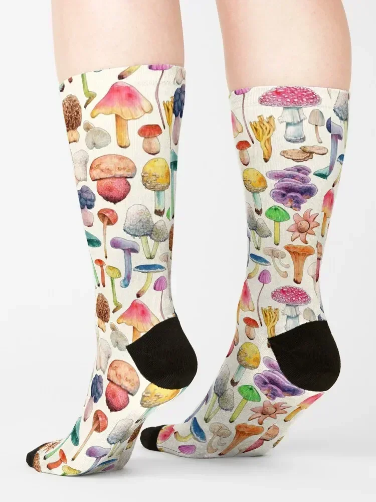 Mushroom Aquarela Socks Wholesale cotton crazy Lots Socks For Women Men's