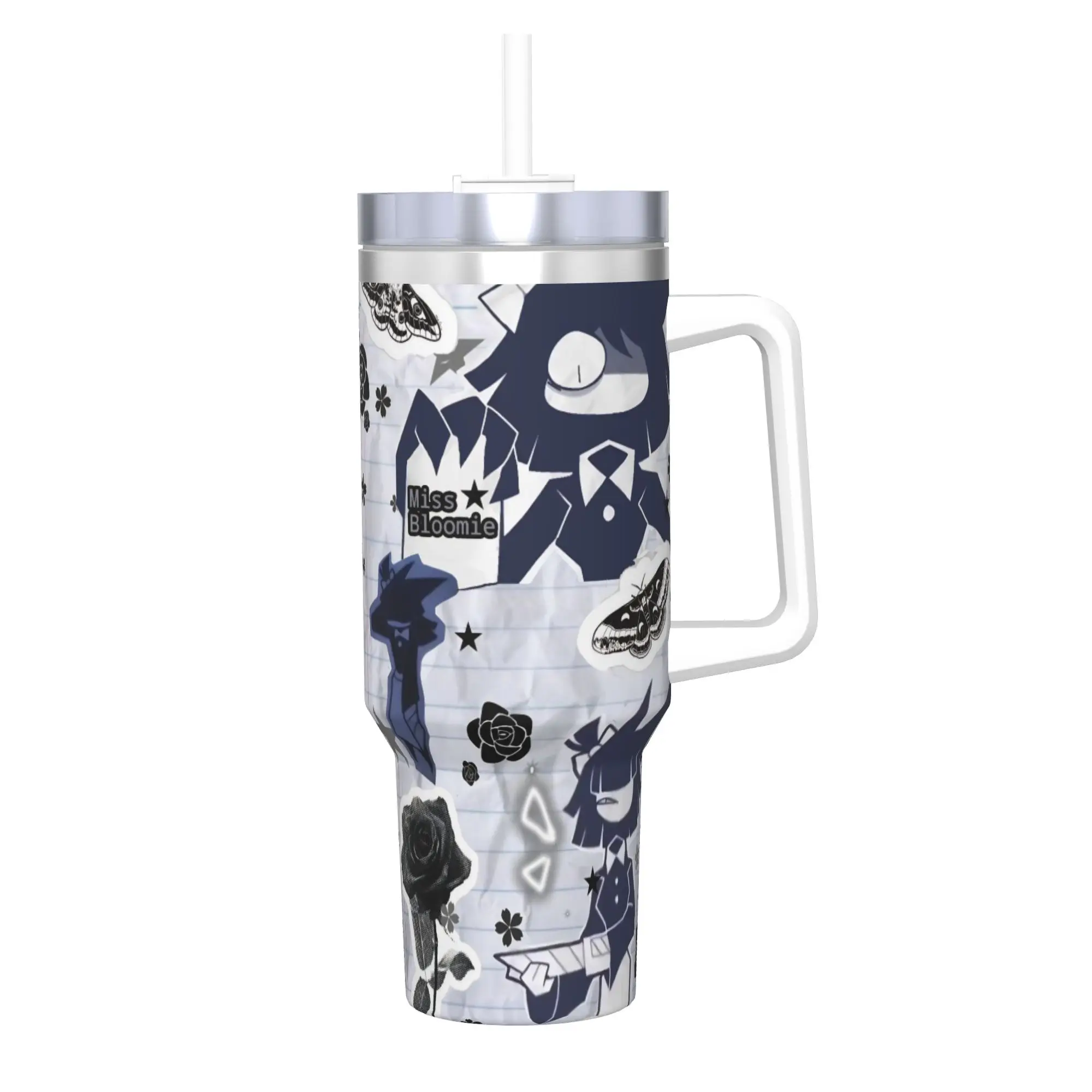 FPE Fundamental Paper Education Tumbler 40oz Stainless Steel Double Wall Vacuum Insulated  Tumblers Cup With Straw