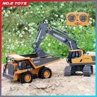 1/20 RC Excavator Dump Bulldozer Toys for Children Remote Control Crawler Truck Construction Engineering Vehicle Car Kids Toys