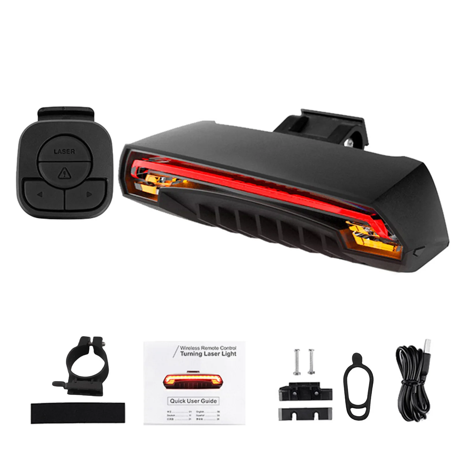 

Bike Riding Lamp Meilan X5 Rear Light Bike Remote Wireless Light Turn Signal LED Beam USB Chargeable Cycle Tail Light