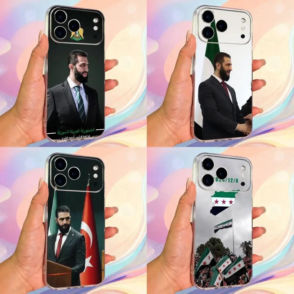 

Syrians Flag Ahmed Al-Sharaa Phone Case For iPhone 14,13,12,11,17,16,15,Pro,Max,Plus,X,XS,XR,SE,Mini Transparent Soft Cover