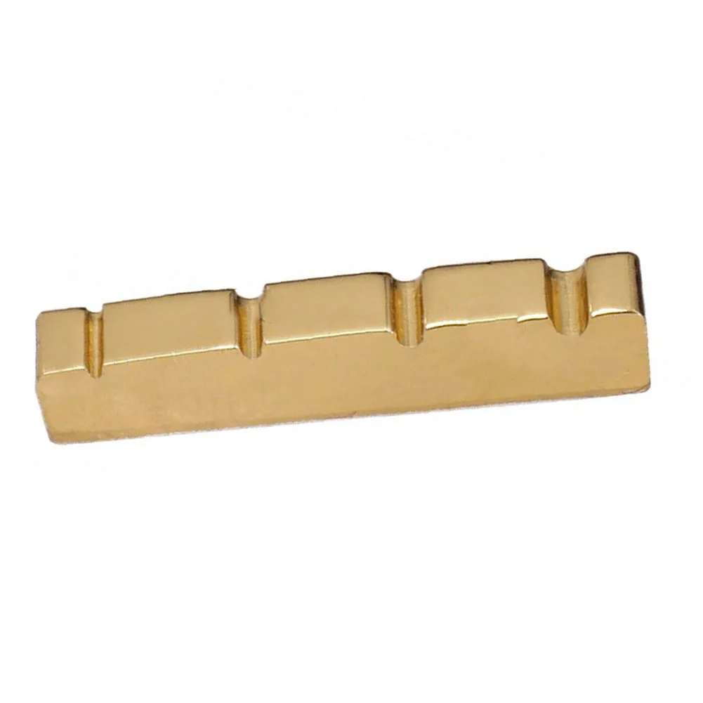 Gold Plated Bass Guitar Nut Bass Guitar Nut 38 42mm 4 String Brass Nut Bridge Musical Instruments Practical To Use