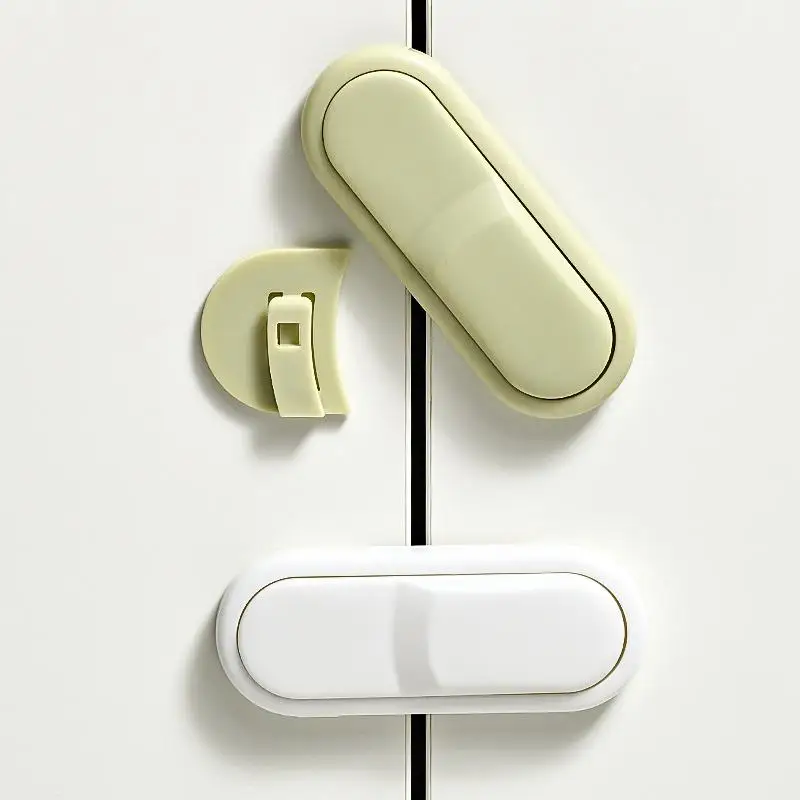 Цельный защитный замок для дверей шкафа, детский невидимый замок с защитой от защемления рук, детская защитная защелка для ящика, противоположный дверной замок для гардероба