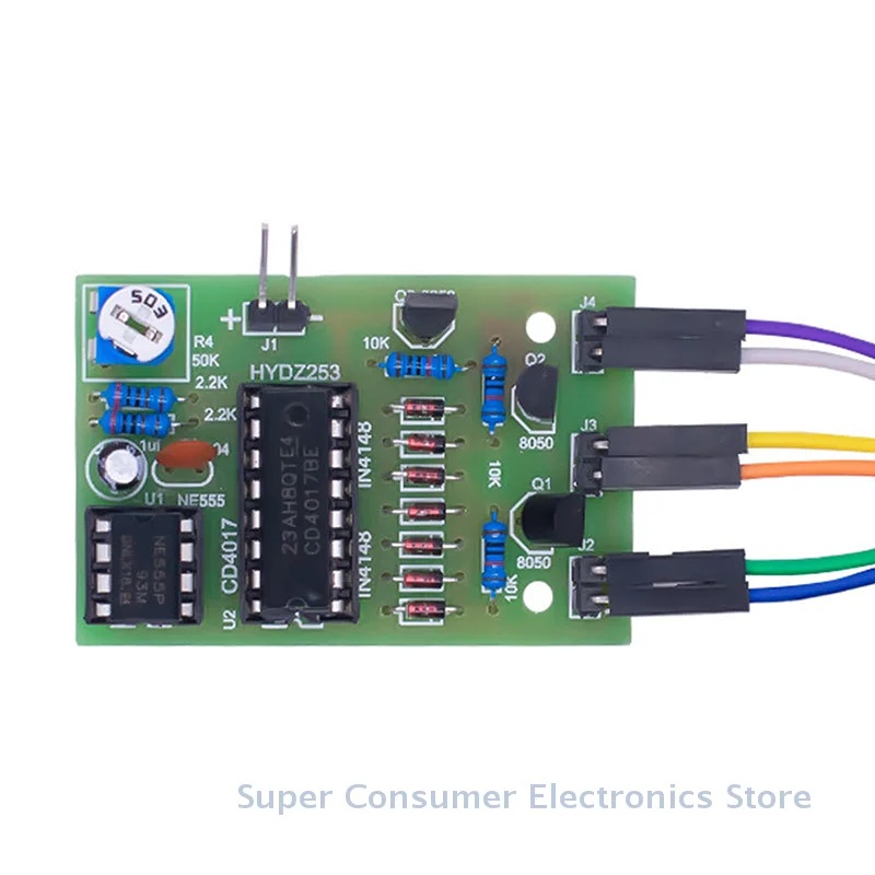 

CD4017+NE555 Комплект для сборки электроники своими руками: TJ-56-715 12 В R/W/B Светодиодный модуль водяного освещения