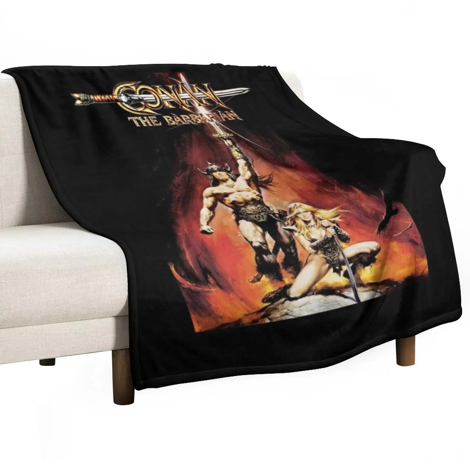 

Conan the Barbarian by Arnold Schwarzenegger Movie Poster Throw Blanket Thermal Blanket Extra Large Throw Blanket Polar blanket