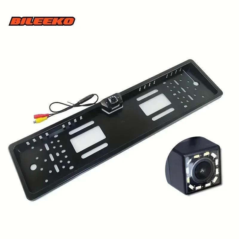 Bileeko License Plate Frame Reversing Camera - European Fit LED Night Vision