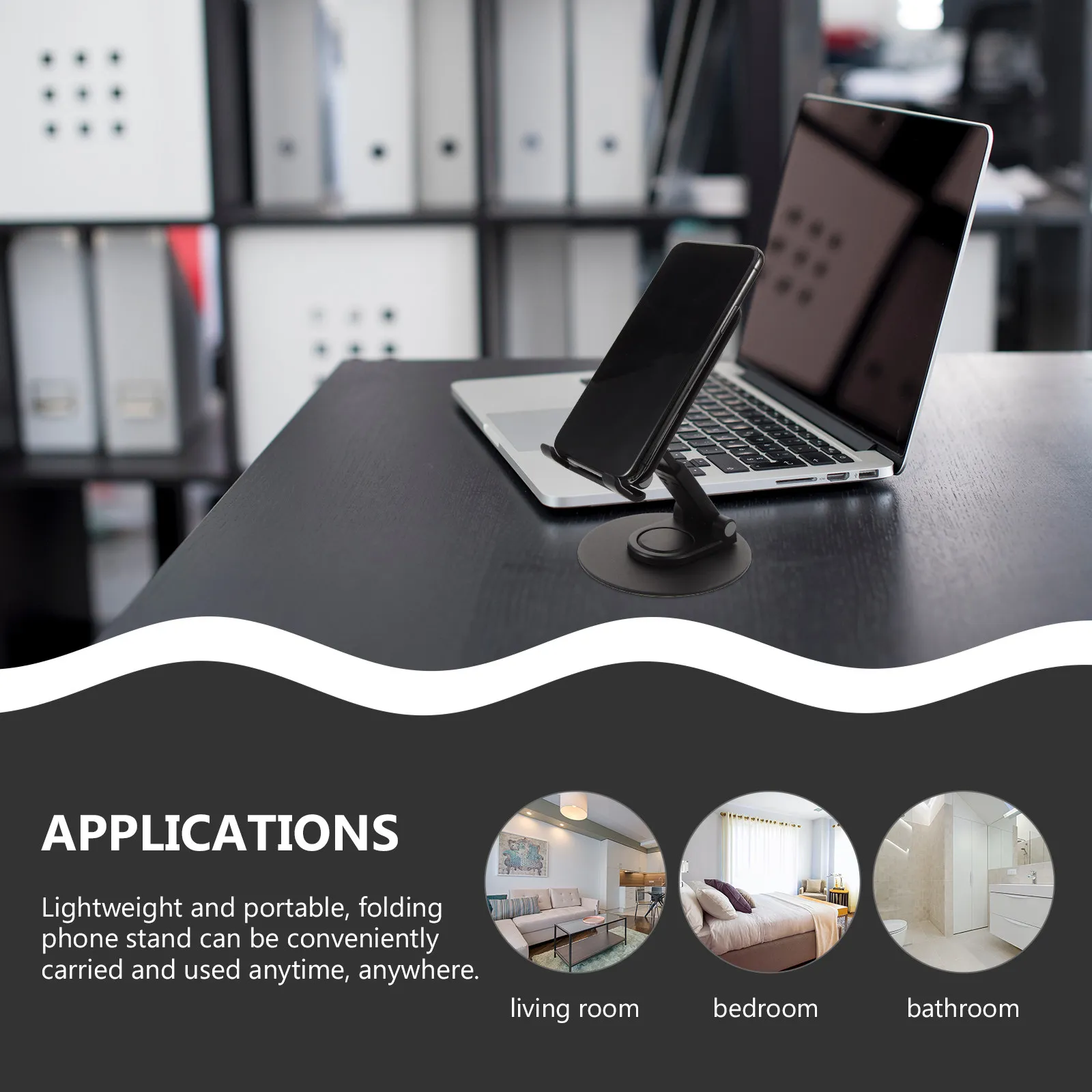 

Folding Rotatable Phone Stand Adjustable Cellphone Holder Desk Mobile Phone Stand 360 Degree Rotation Portable Tablet Holder