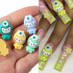 Oversized CAT Nail Charms Kawaii Flatback Resin Ornaments for DIY Phone Case Decor Hair Clip Material