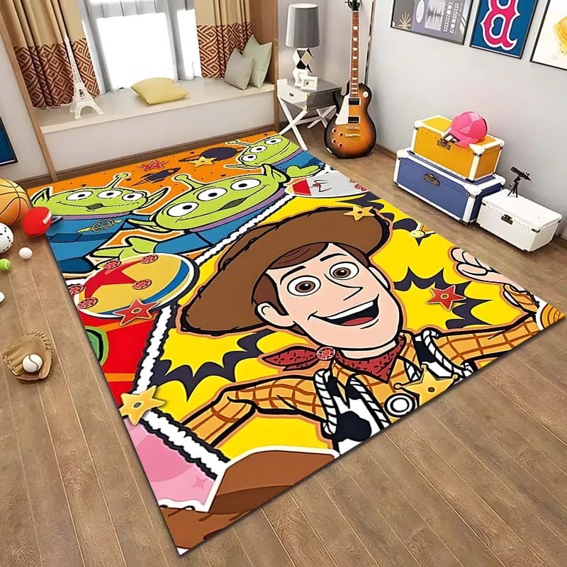 Toy Story Printed Mat Kids Room Area Rugs Carpet for Boy Girl Cartoon  Woody Floor Mat Decor Mat with Non Slip Rug Carpet Gift