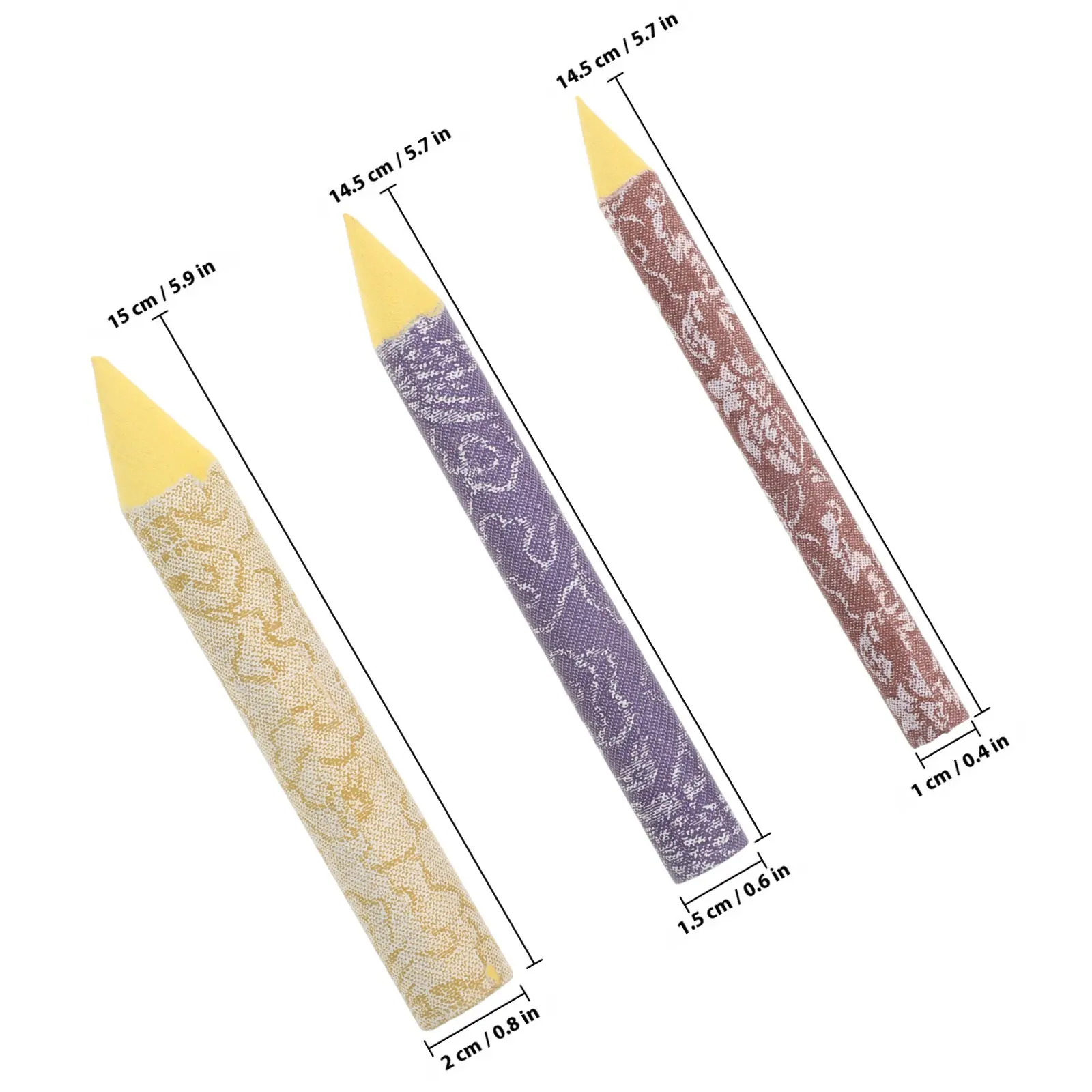 3Pcs Blending Stumps Bulk Sketching Drawing Tools Sketch Wipes Pens Blending Brushes for Card Making Art Blenders Drawing