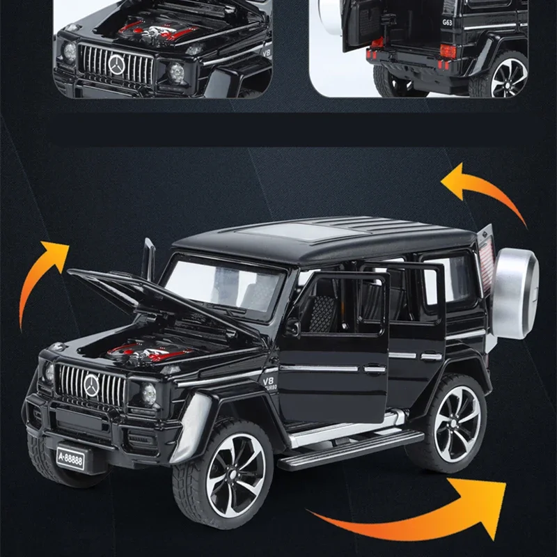 1:32 G63 G65 SUV Legering Model Auto Diecasts Metalen Terreinwagens Auto Model Simulatie Geluid en Licht Collectie speelgoed Gift