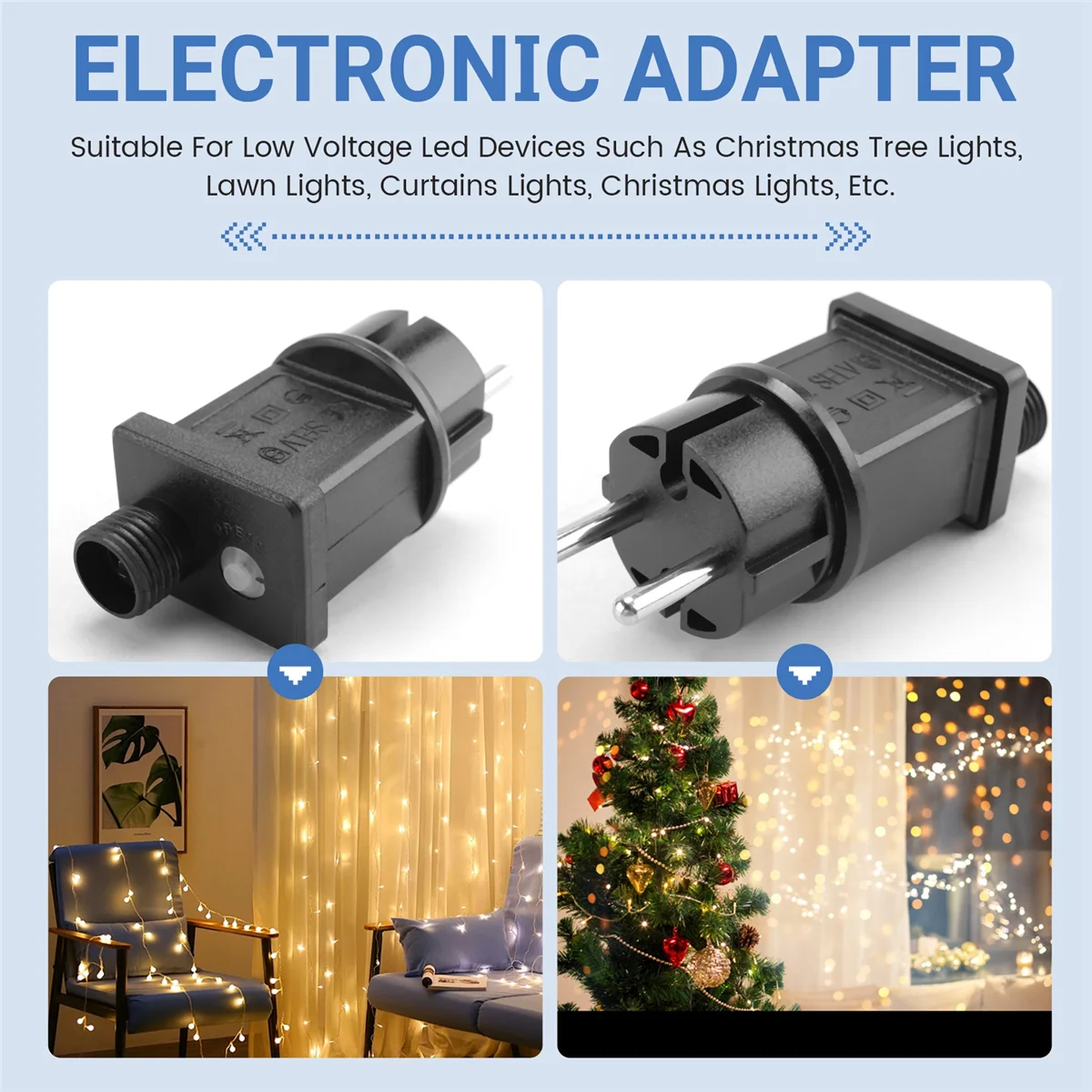 

L67A Pro Power Adapter 31V 6W 193MA Output Current 100V-240V Waterproof Electronic Adapter Eight Function Power Adapter EU Plug