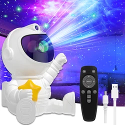 Astronaut Galaxy Projector Star Projector Galaxy Night Light with Remote Control Starry Nebula Space Buddy Projector for Bedroom