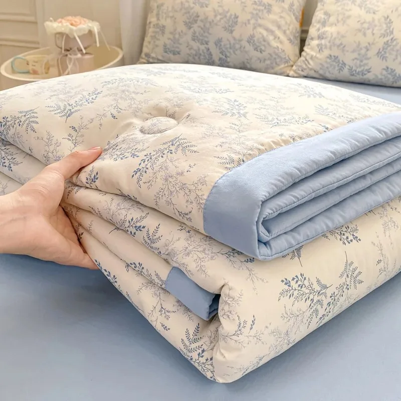 Summer Thin Quilt for Kids Students Portable Air Conditioner Blanket Sofa Cooling Bedding Washable Soft Home Dorm Car Office Use
