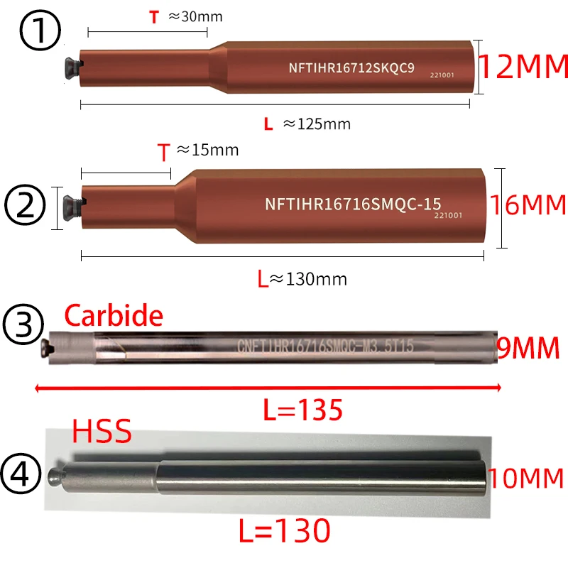 Imagem -03 - Sistema de Alta Precisão para Grooving Face Profiling e Pré-parting Carbide Insert Boring Cutter Mb09 Mb11