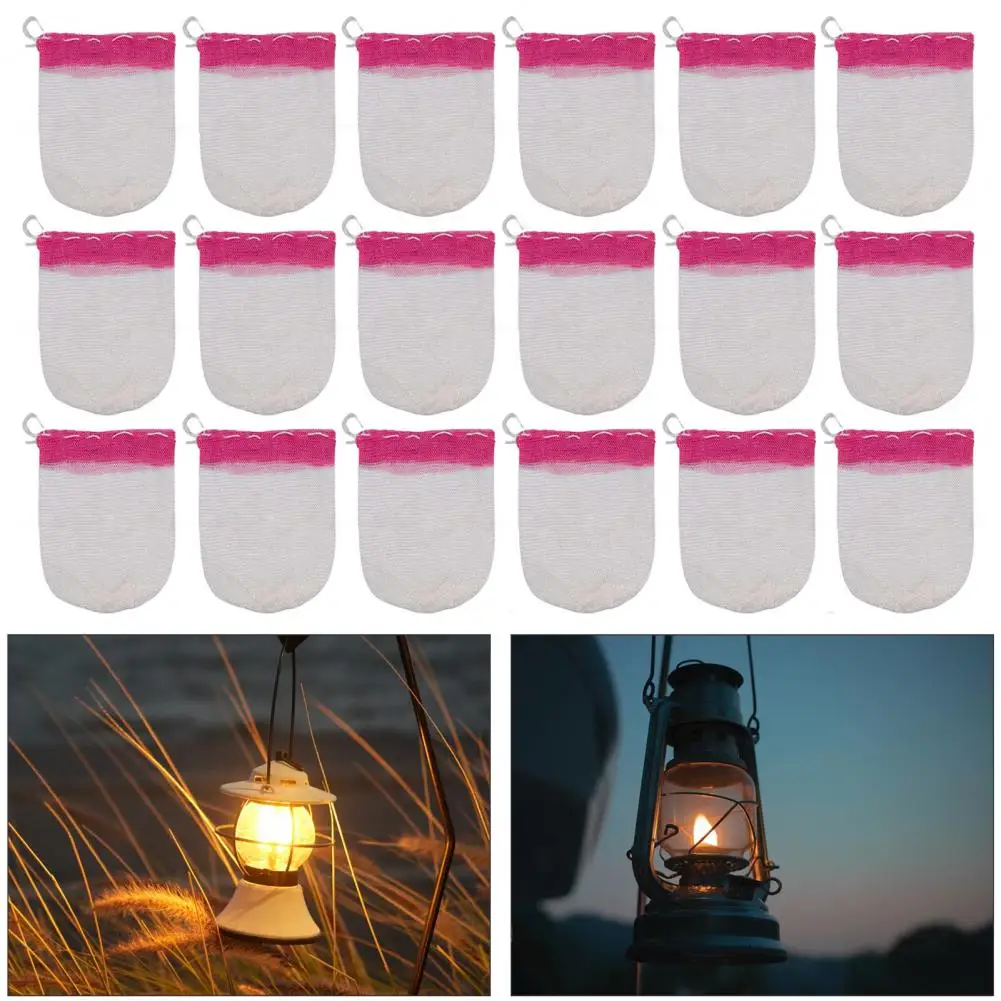 Lantern Mantles 20pcs Gas Lamp Mantles for Outdoor Camping Lanterns U-shape Design Easy Installation Durable Covers for Widely