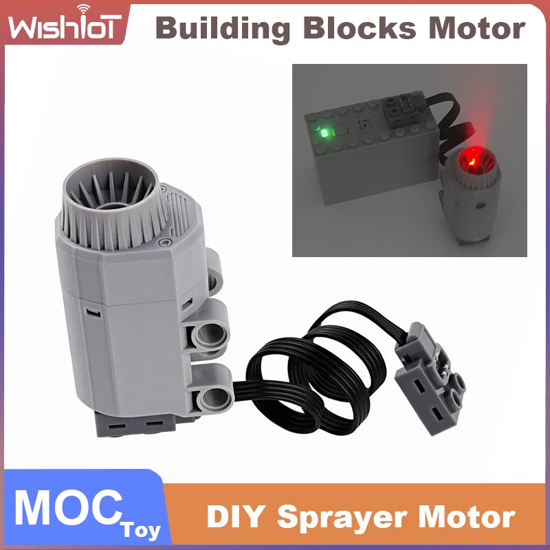 Nuevo MOC Motor de pulverización simulado, piezas de escape eléctrico de humo, bloques de construcción, modelo PF de coche, piezas técnicas, Motor de funciones de potencia