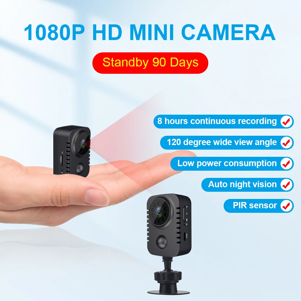 

MD29 Mini HD Body Camera 1080P Infrared Night Vision Full Police Camcorder Dash Cam 180 Degrees Wide Angle Video Recording