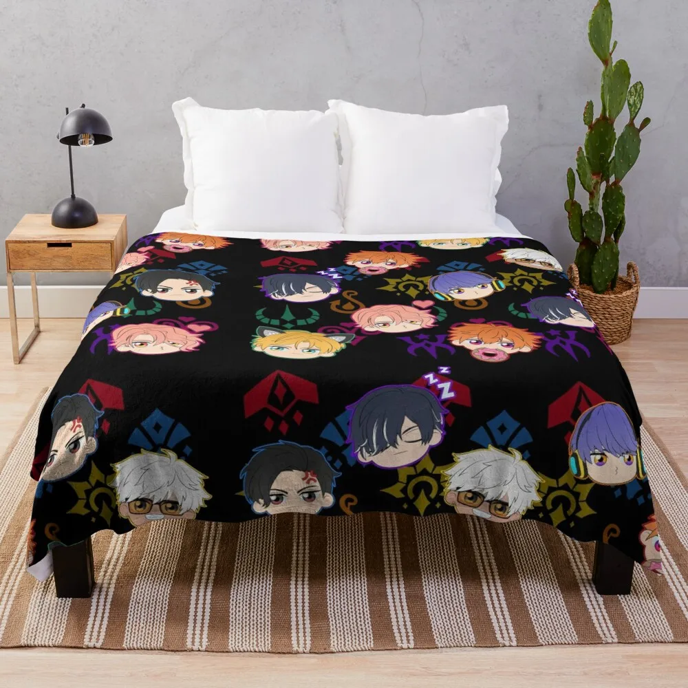 Obey Me - Demon Brothers Pattern Throw Blanket warm winter Thermal Summer Beddings Blankets