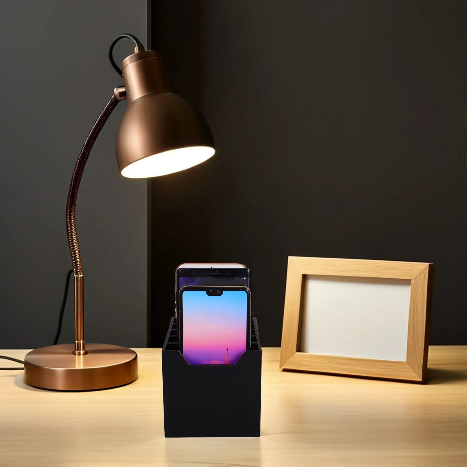 متعددة الوظائف الاكريليك صندوق تخزين الهاتف المحمول 8 فتحة سطح المكتب ganizer اجتماع الفصول الدراسية حامل خلية عرض موقف