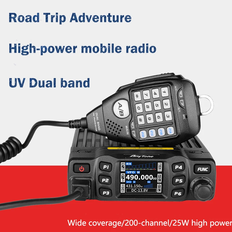 AnyTone AT-778UV Tourists Band Transcsec Mini Mobile Radio Station VHF 136-174 UHF 400-480MHz AmPueblRadio Walperforated Talkie