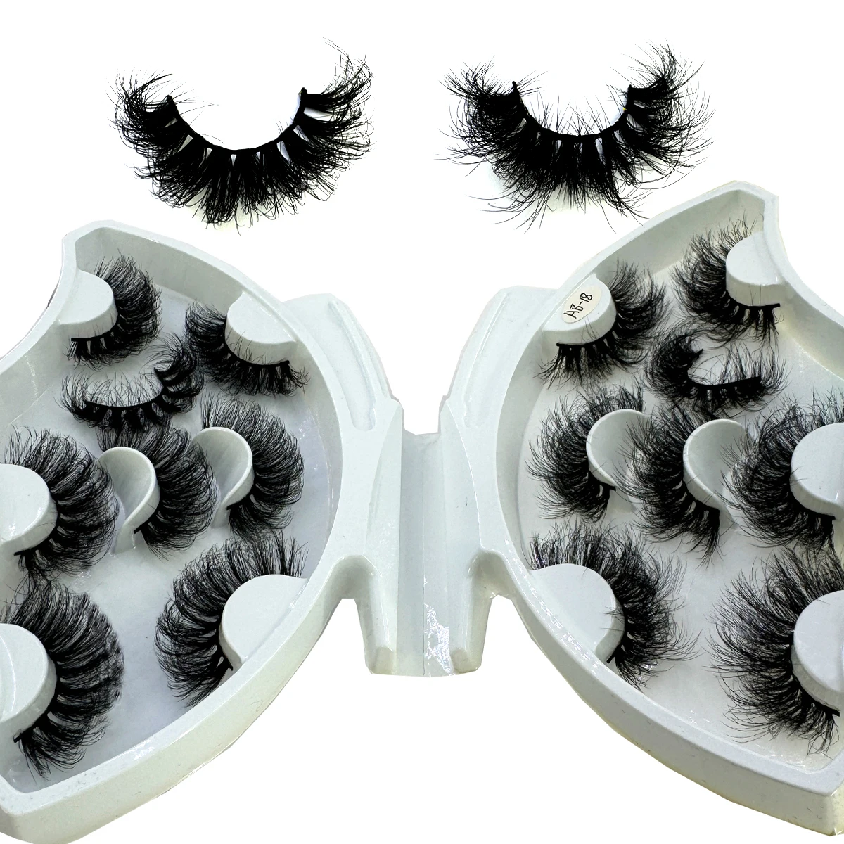 HBZGTLAD 8 ペア 3D 人工ミンクまつげソフトつけまつげ交差乱雑な厚いまつげ拡張メイクつけまつげ