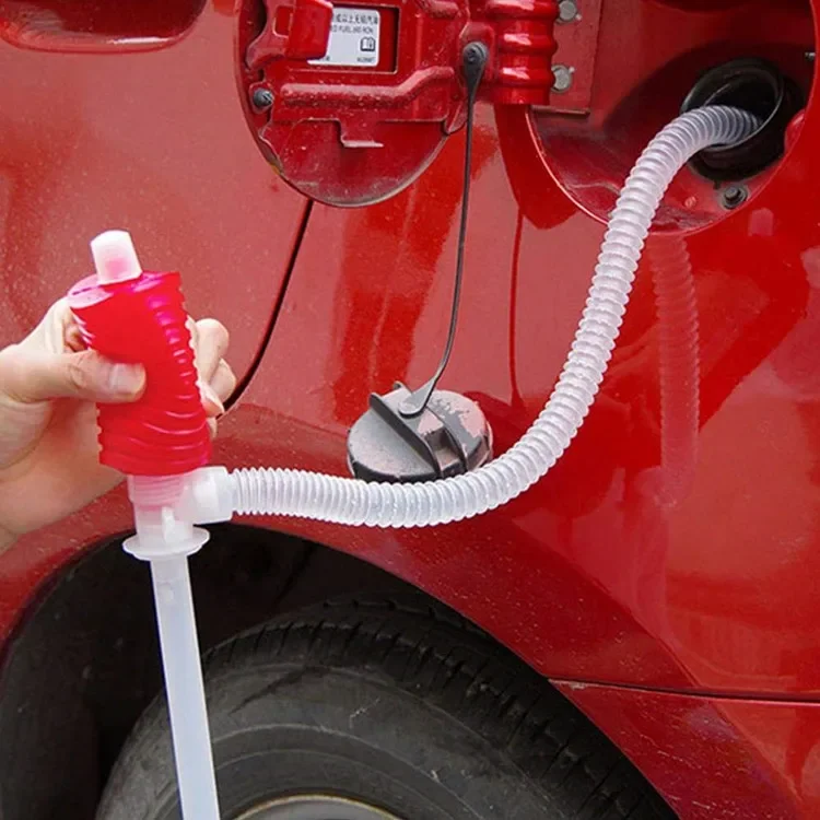 Car Motorcycle Fuel Oil Gasoline Diesel Transfer Sucker Pump Manual Siphon Suction Water Chemical Liquid Pump Car Accessories