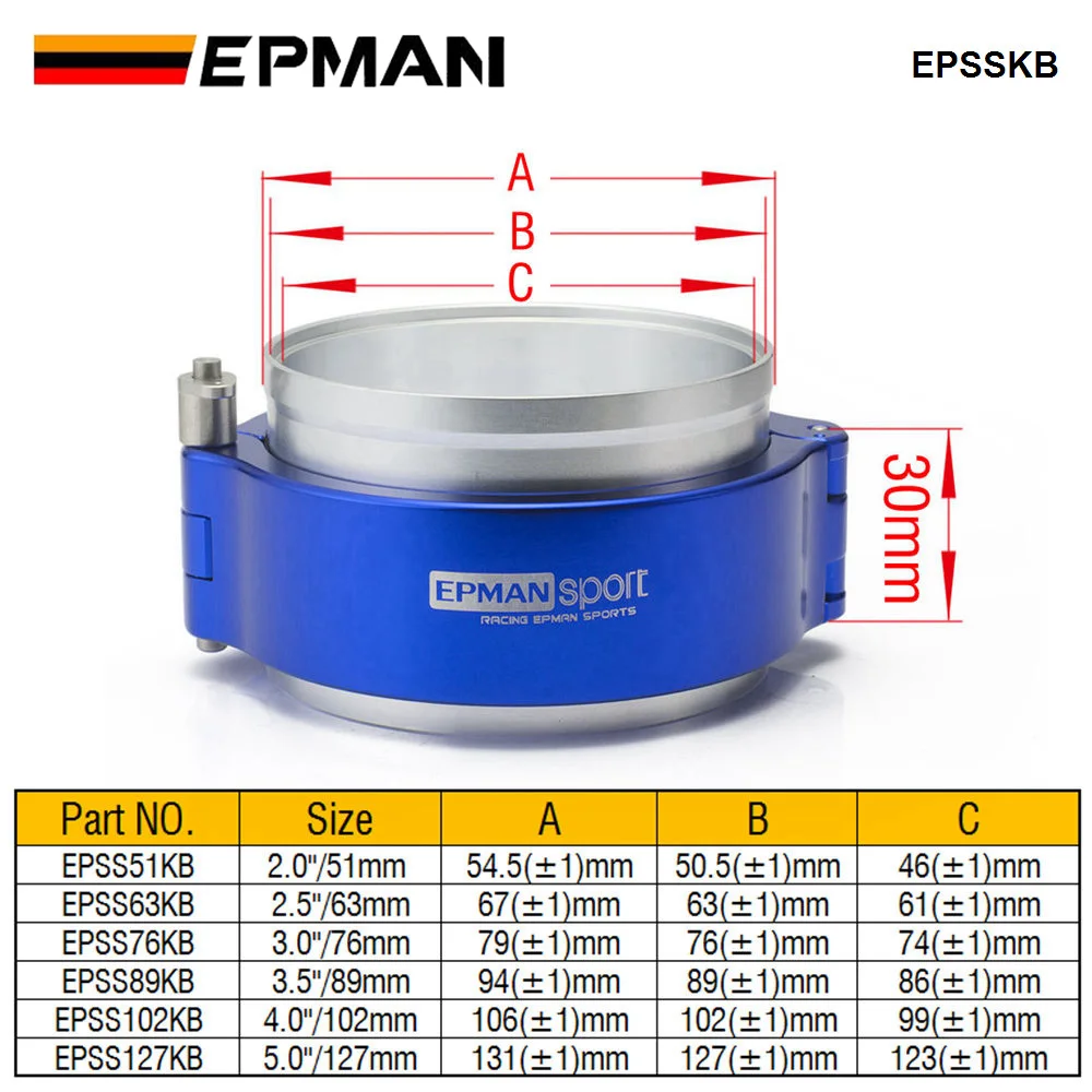 EPMAN Quick Release Clamps Performance HD Clamp System Assembly For 3.5