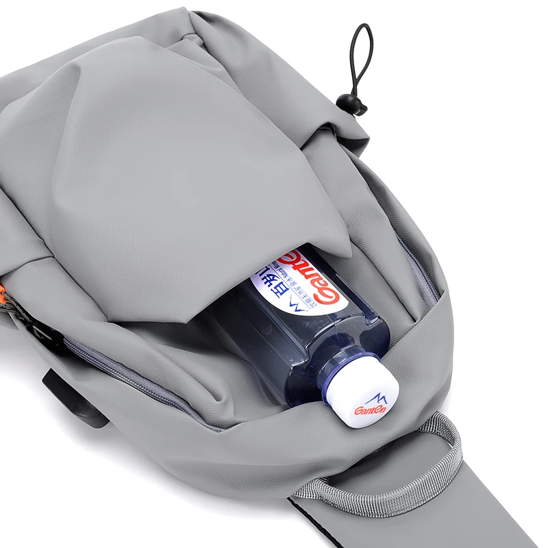 حقيبة صدر رجالية جديدة بلون موحد، حقيبة كتف كورية عصرية مقاومة للماء ومقاومة للاهتراء، حقيبة كروس كاجوال متعددة الوظائف