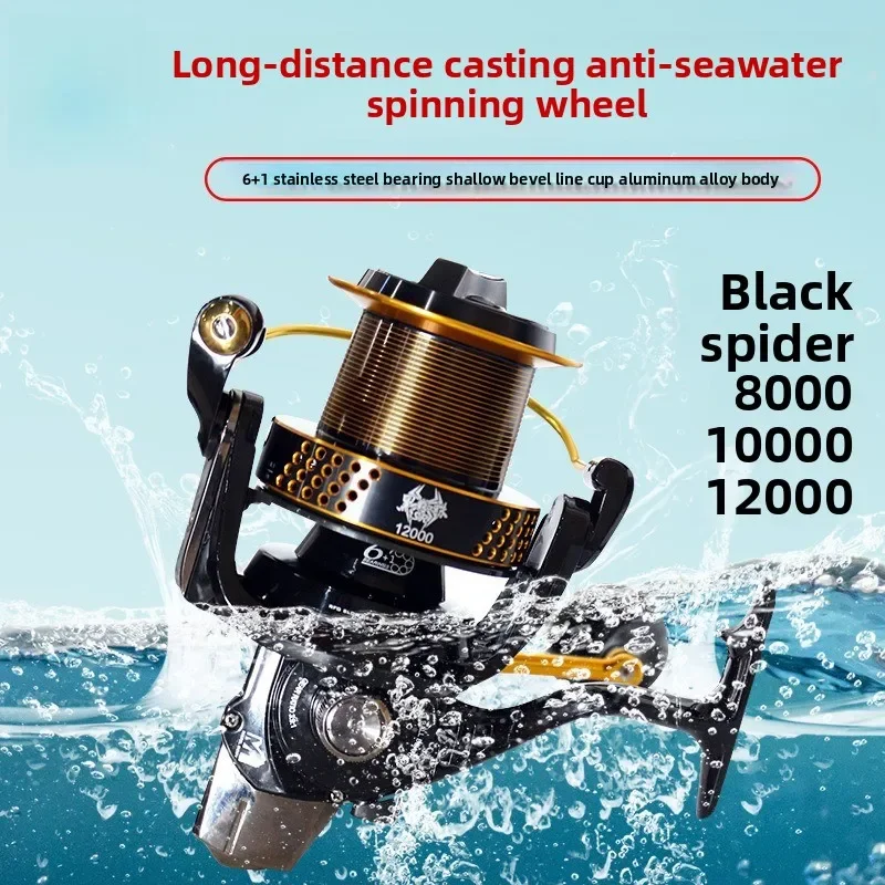 Carrete Black Spider Metal 8000/10000/12000 spinning surfcasting - imagen 2