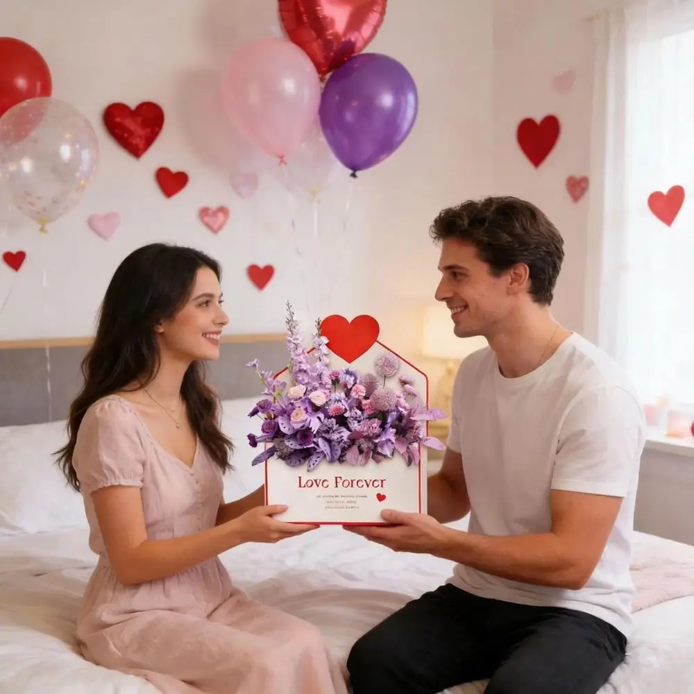 

10 Pieces Paper Valentine Envelope Boxes Handmade DIY Heart Pattern Flower Gift Box Folding Bouquet Envelope Boxes Wedding