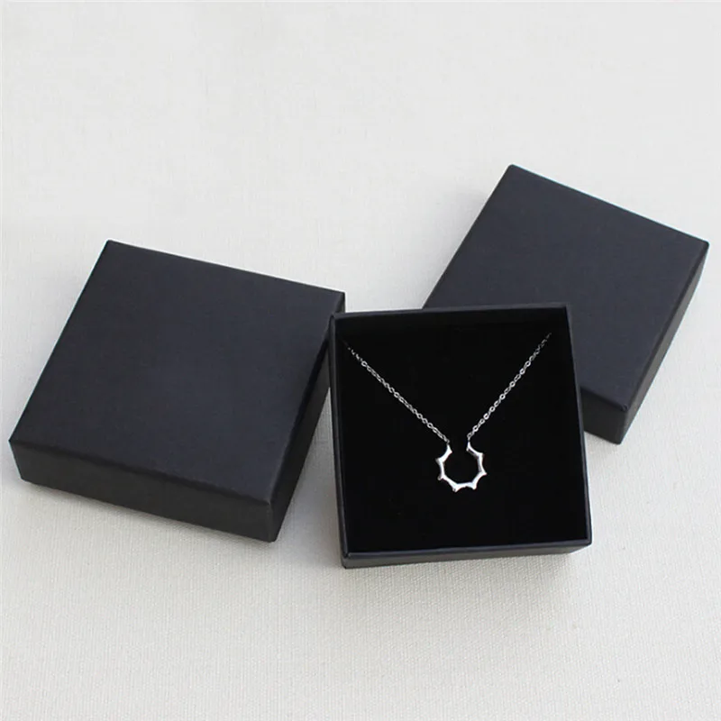 1PCS Black Jewelry Display Gifts Box Organizer Engagement for Ring Earring Brooch Necklace Bracelet Packaging Boxes