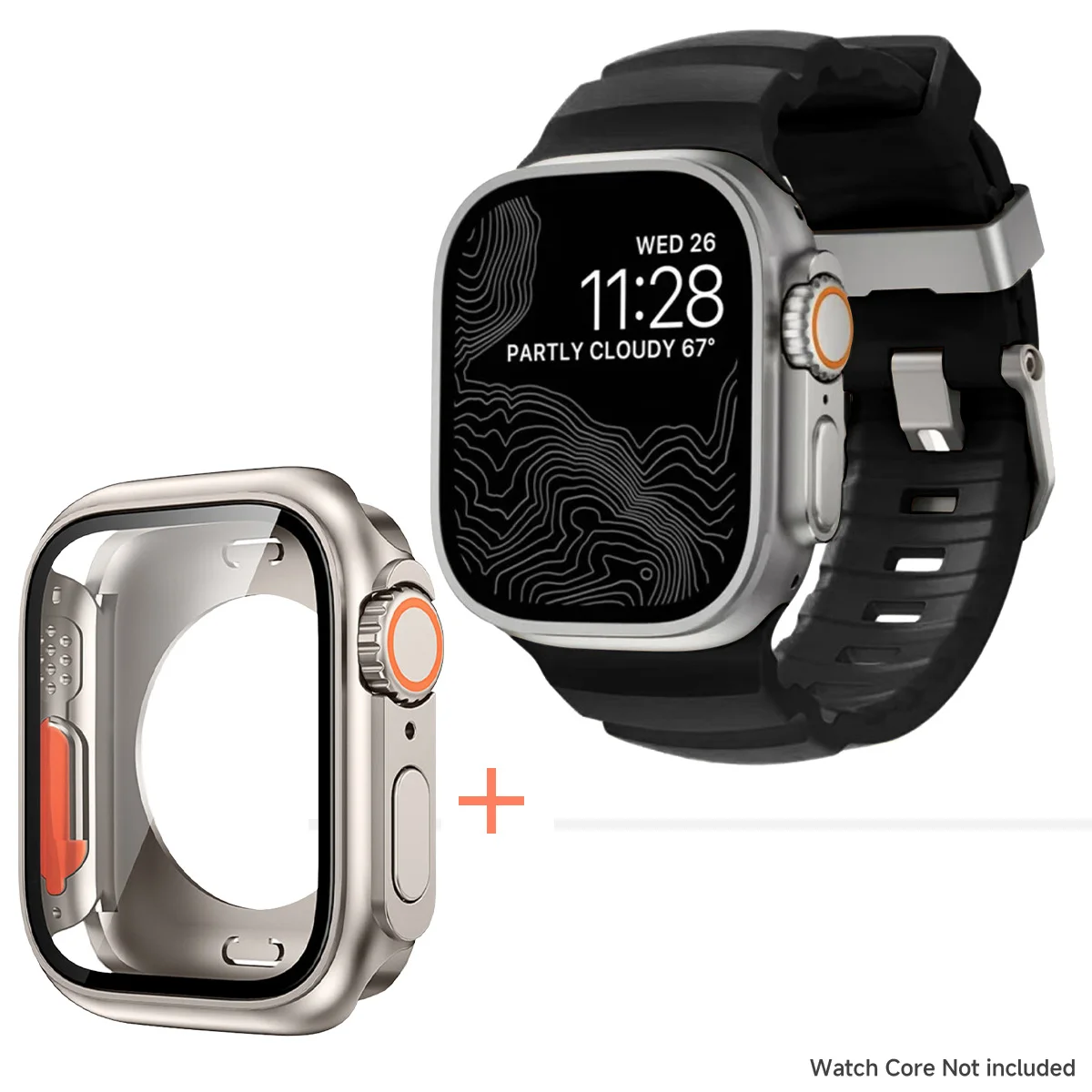 Silicone Strap+Case Change to Ultra For Apple Watch 11 10 9 8 7 6 5 4 SE Sports Bracelet Band For iWatch 46mm 45mm 44mm