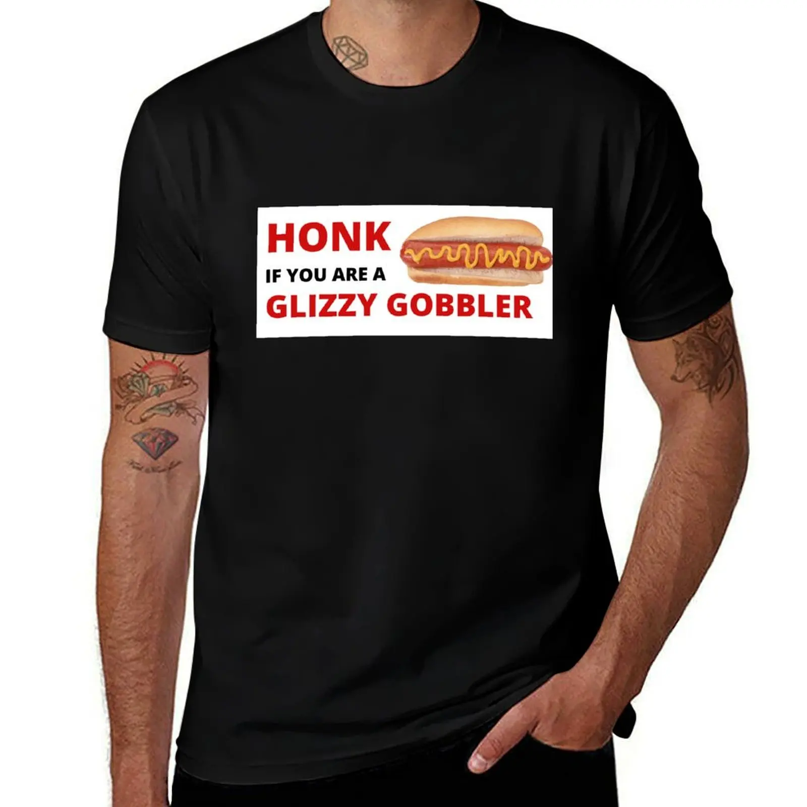 Honk if you are a Glizzy Gobbler T-Shirt Plus Size Basic Cotton T-Shirt