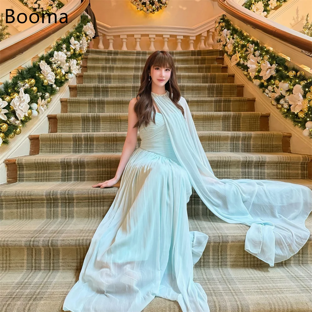 Booma Elegante A-lijn Strapless Plooi Jurken Formele Partij Jassen voor Vrouwen Eenvoudige Vloerlengte Prom Gown Aanpassen 2025