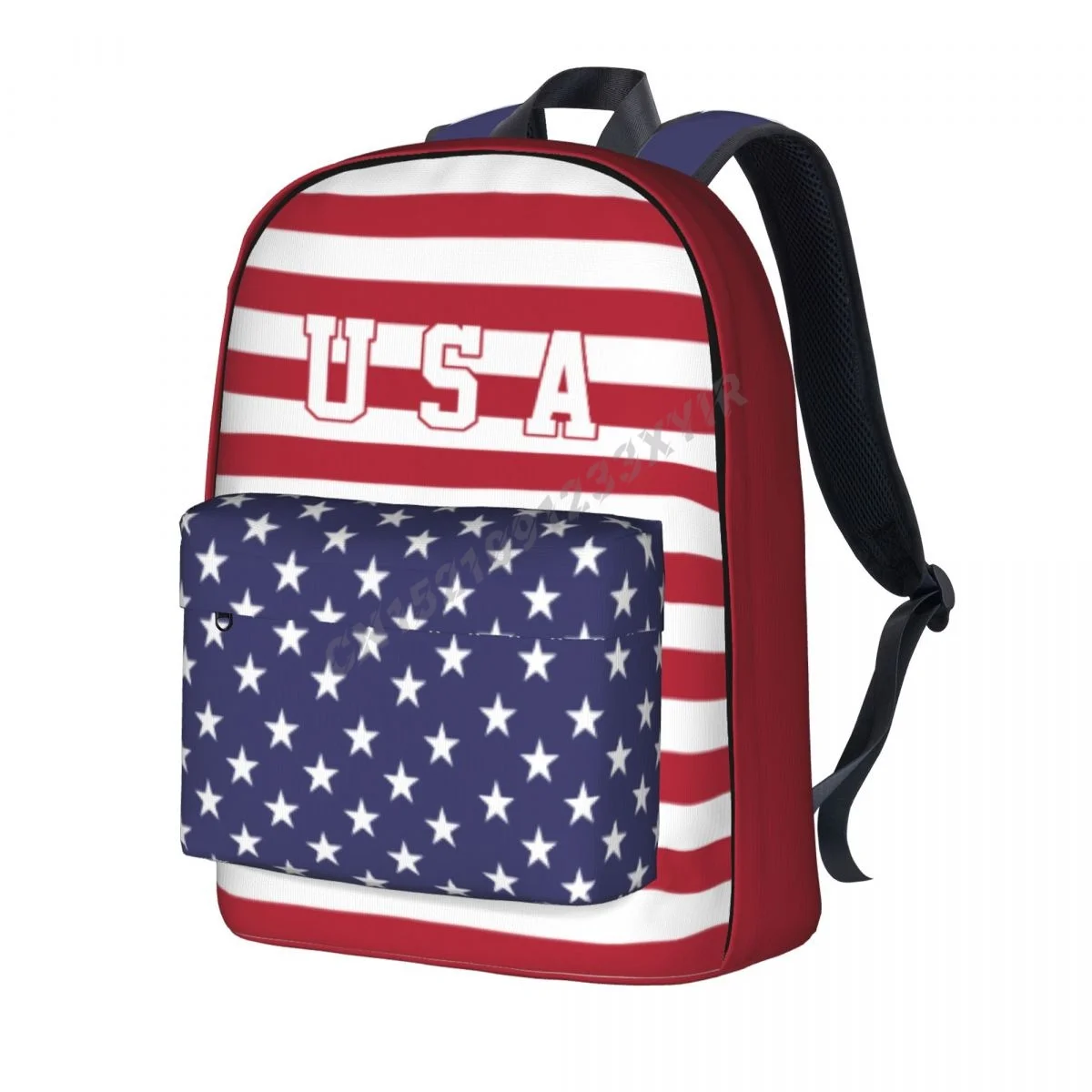 Unisex Backpack United States Flag USA American Stitch Schoolbag Messenger Bag Case Laptop Travel Bag Mochila Gift