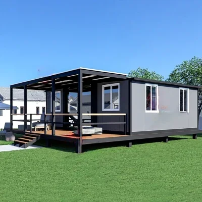 40ft Expandable Container House Prefabricated Wooden Steel Workshop with European Design for Park & Hospital Application