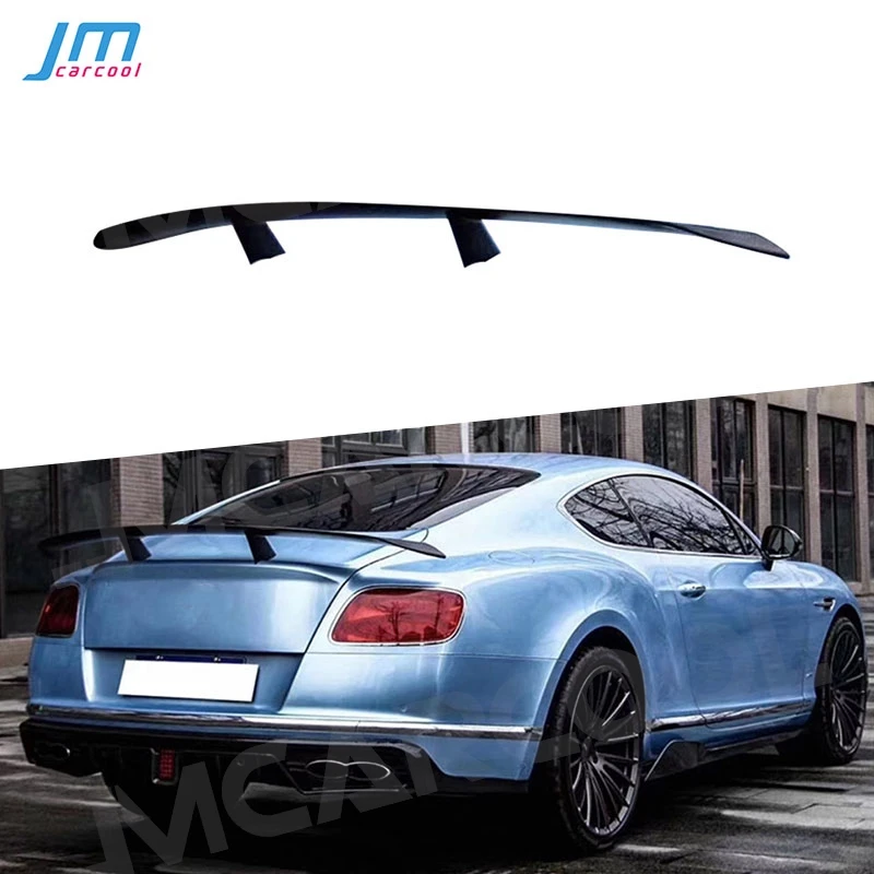 Spoiler sayap belakang serat karbon, untuk Bentley Continental 2015 2016 2017 mobil Duckbill Spoiler ekor belakang FRP