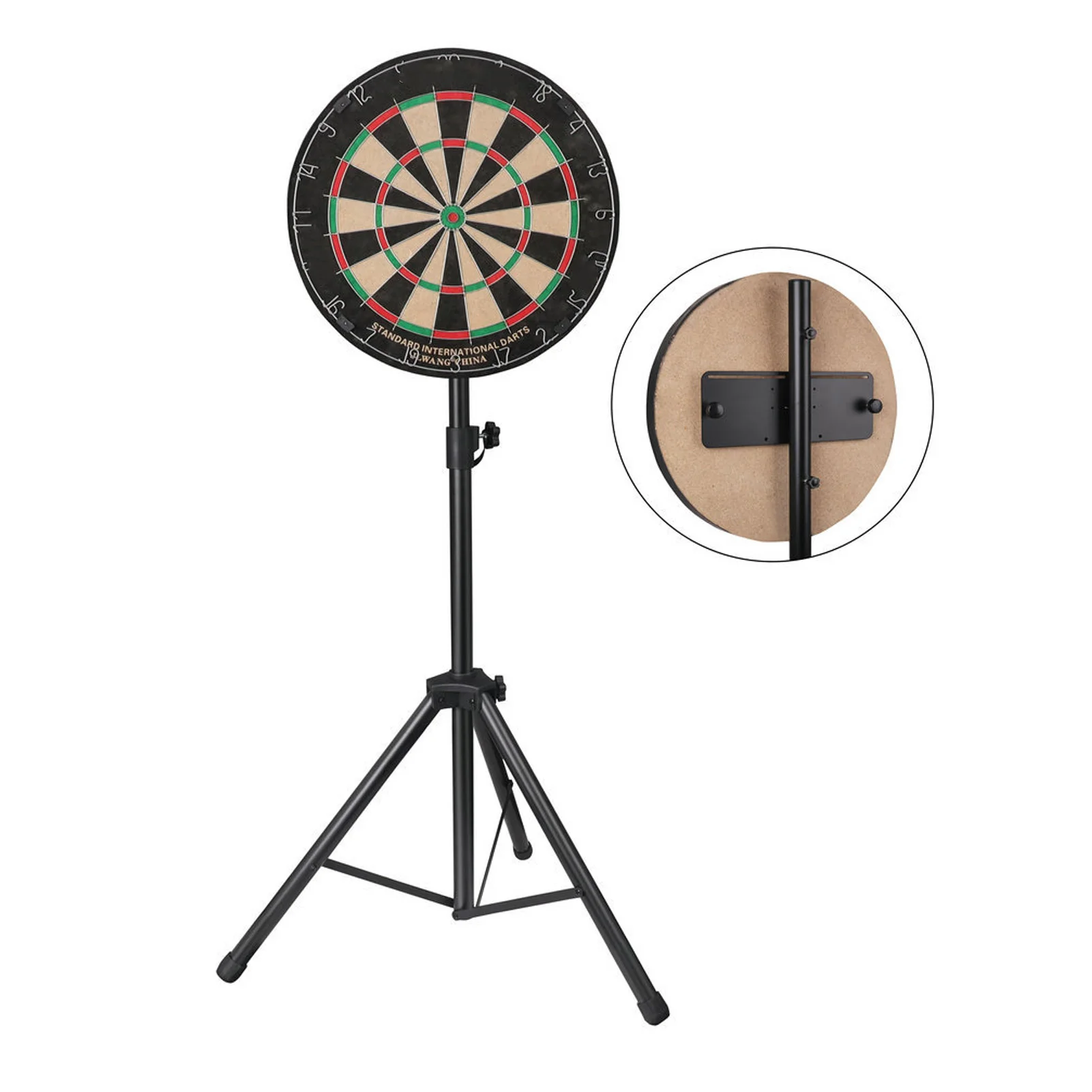 

Portable Dartboard Stand Dartboard Tripod Stand Heavy Duty Adjustable Height Stainless Steel Easy Assembly Dartboard Stand
