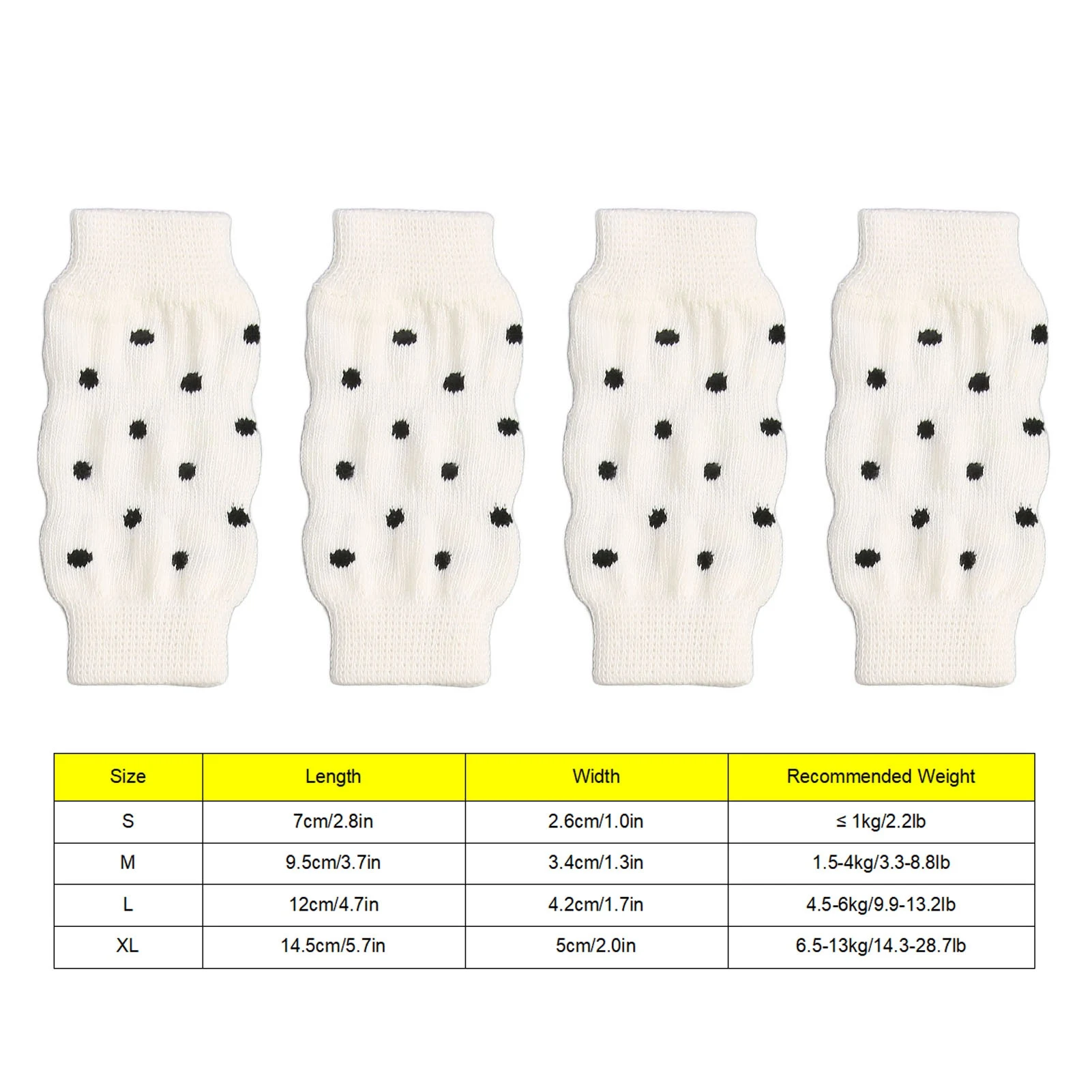 4Pcs Dog Elbow Protector Cute Polka Dot Comfortable High Stretch Dirt Resistant Pet Elbow Protective Sleeve For Dogs L