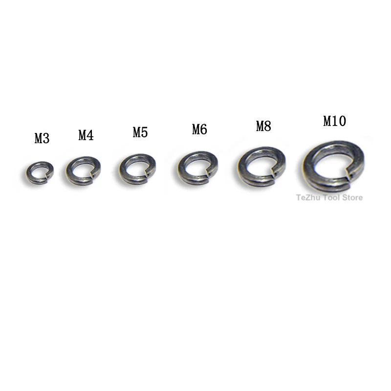 Titanium Alloy Spring Washer M3 M4 M5 M6 M8 M10 Spring Split Lock Washer Elastic Gasket