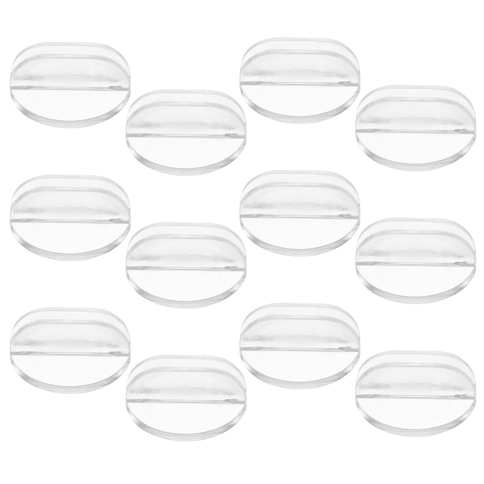 

50 Pcs Round Transparent Card Holder Business Stand Clear Organizer Multiple Display Pocket Place Plastic Cards