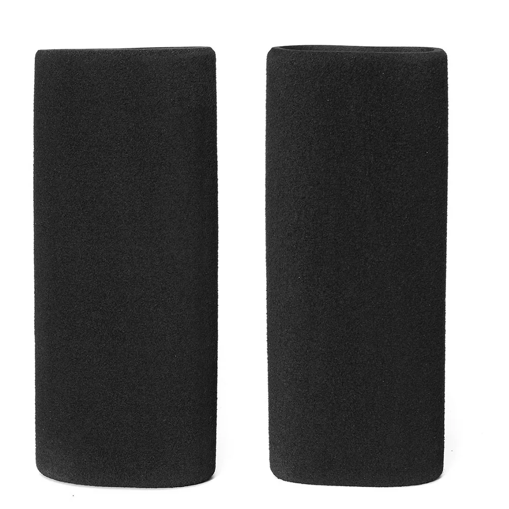 1 زوج مريح نونسليب المقود القبضات مقاومة درجات الحرارة المنخفضة سهلة التركيب الأسود المقود يغطي مقبض القبضات