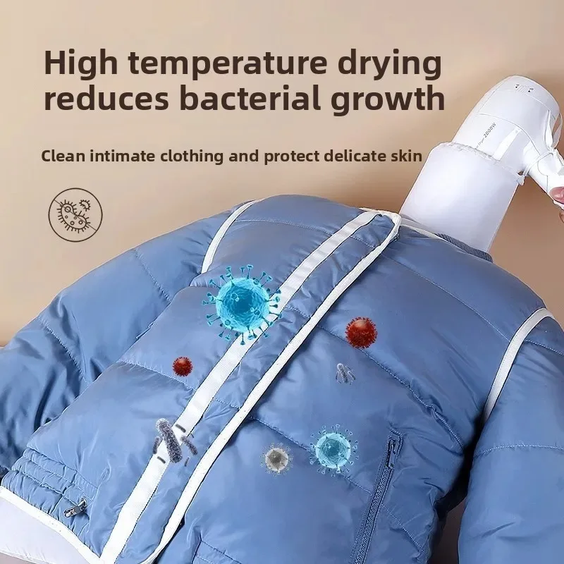 1-10PCS Portable Clothes Drying Bag Hair Dryer Port Fast Folding Garment Dryer for Travel Dorm Down Jacket and Delicates Care