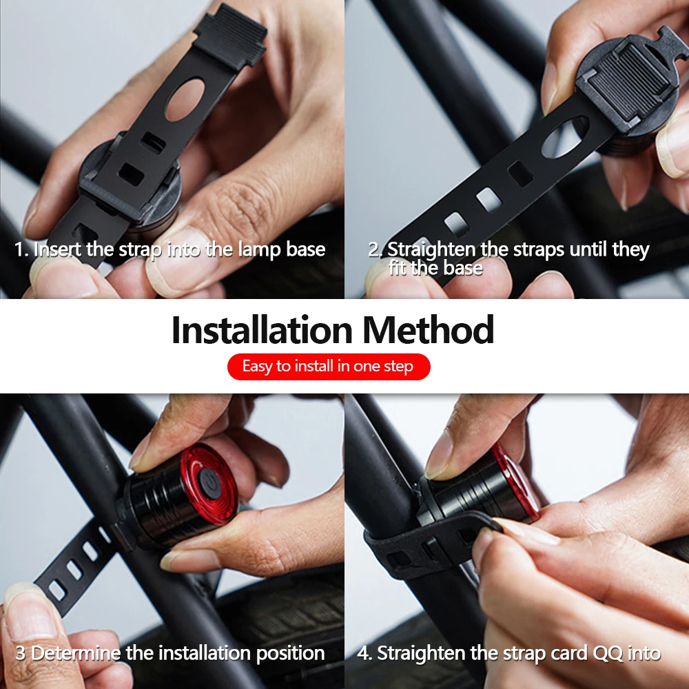Bicycle Tail Light Bike Rear Light Flashlight for Bike Cycling Led Waterproof Bicycle Light Accessories for MTB Bike Accessories