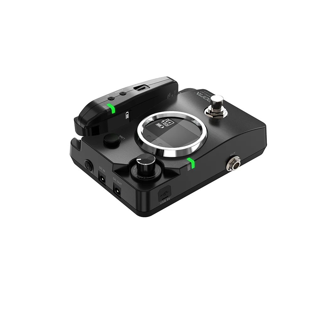 AROMA ARG-07 기타 무선 전송 시스템 LCD 디스플레이 채널 35m 범위 기타 송신기 수신기 기타 액세서리